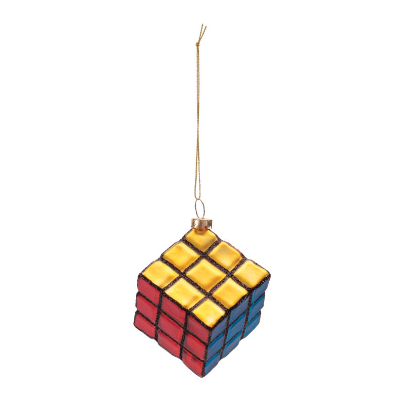 Ornements en verre Rubik's Cube (ensemble de 6)