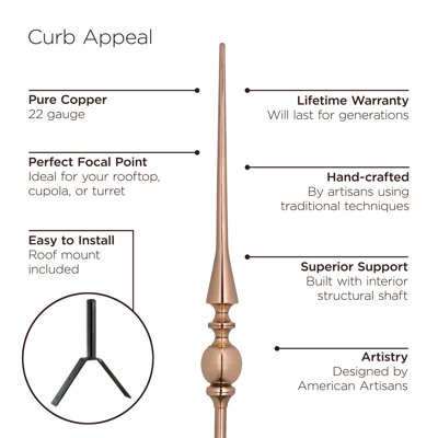 Delarosa Weather Resistant Copper Abstract Garden Stake