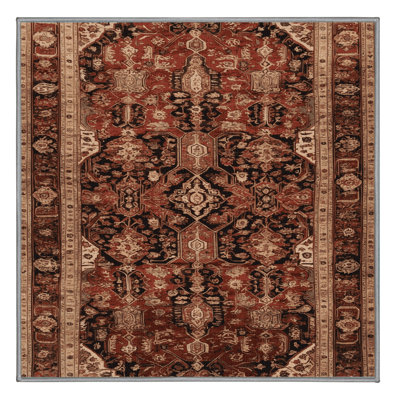 Tapis brun lavable à la machine
