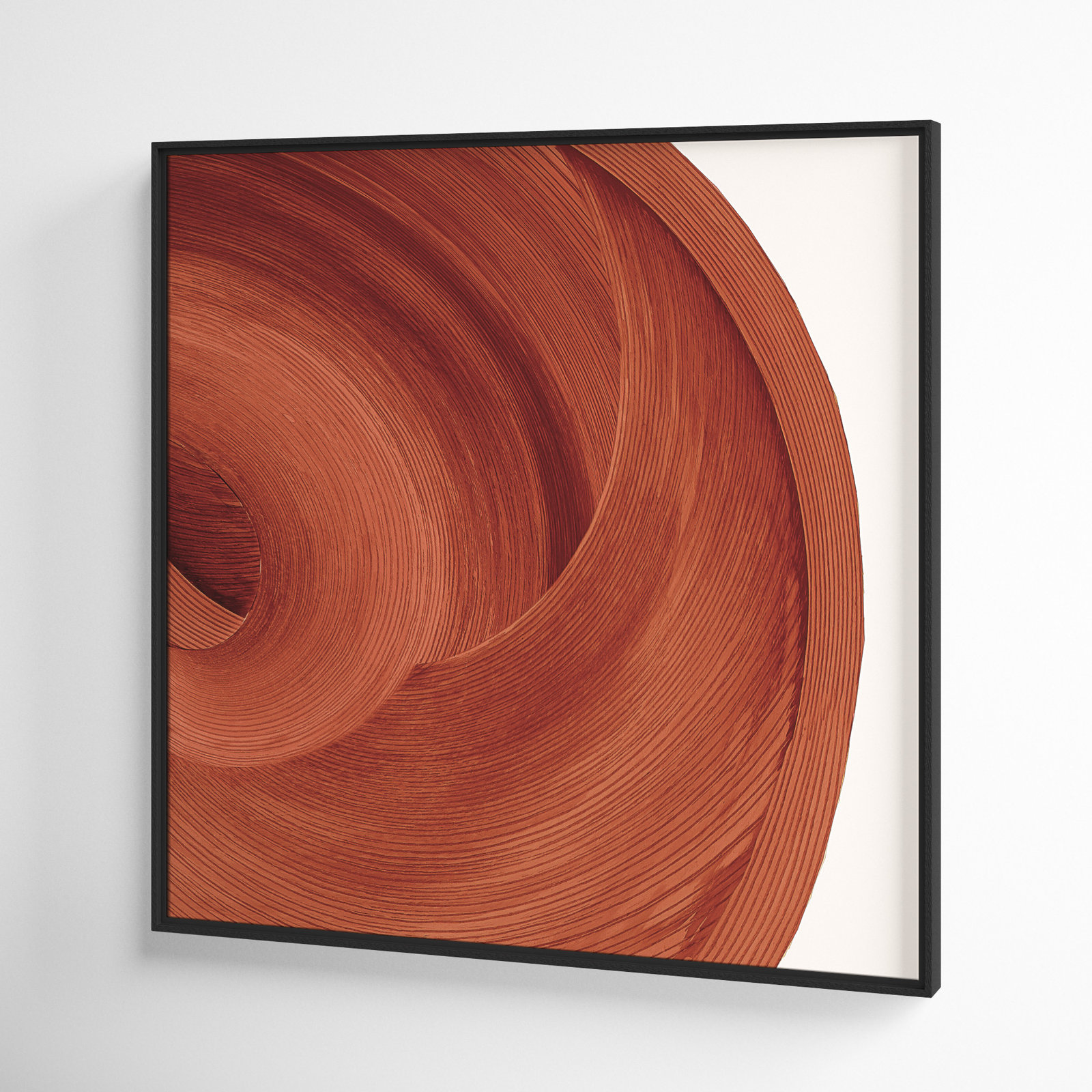 Thormond "Affogato" Painting, 37.5" H x 37.5" W x 2" D, Espresso