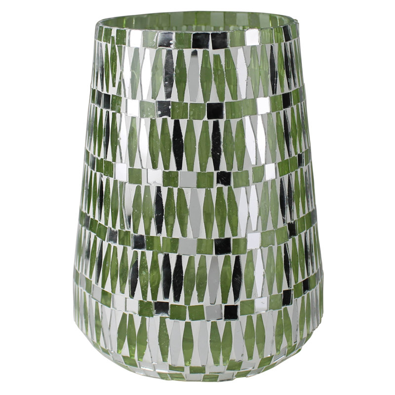 Floral Mosaic Glass Decorative Table Centerpiece