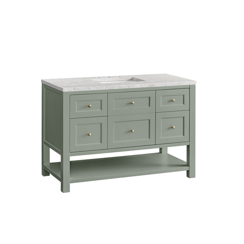 Breckenridge 48'' W Single Vanity, Eternal Jasmine Pearl, Smokey Celadon, 8" Widespread