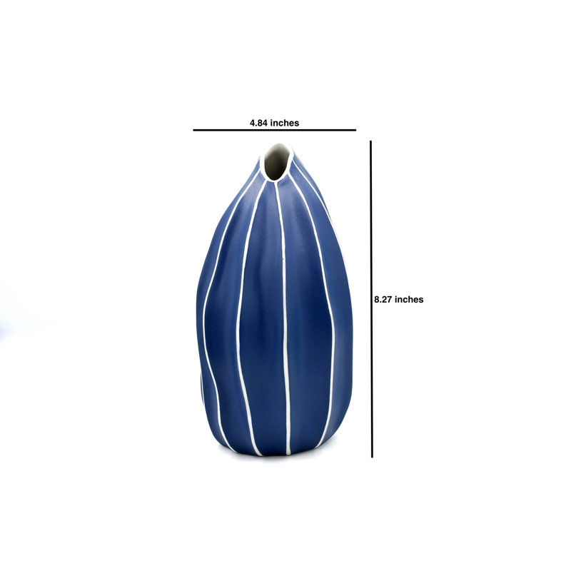 Avery-Parker Handmade Table Vase, Blue