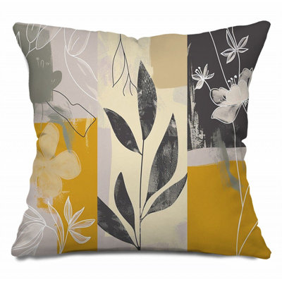 Coussin décoratif réversible en mélange de coton