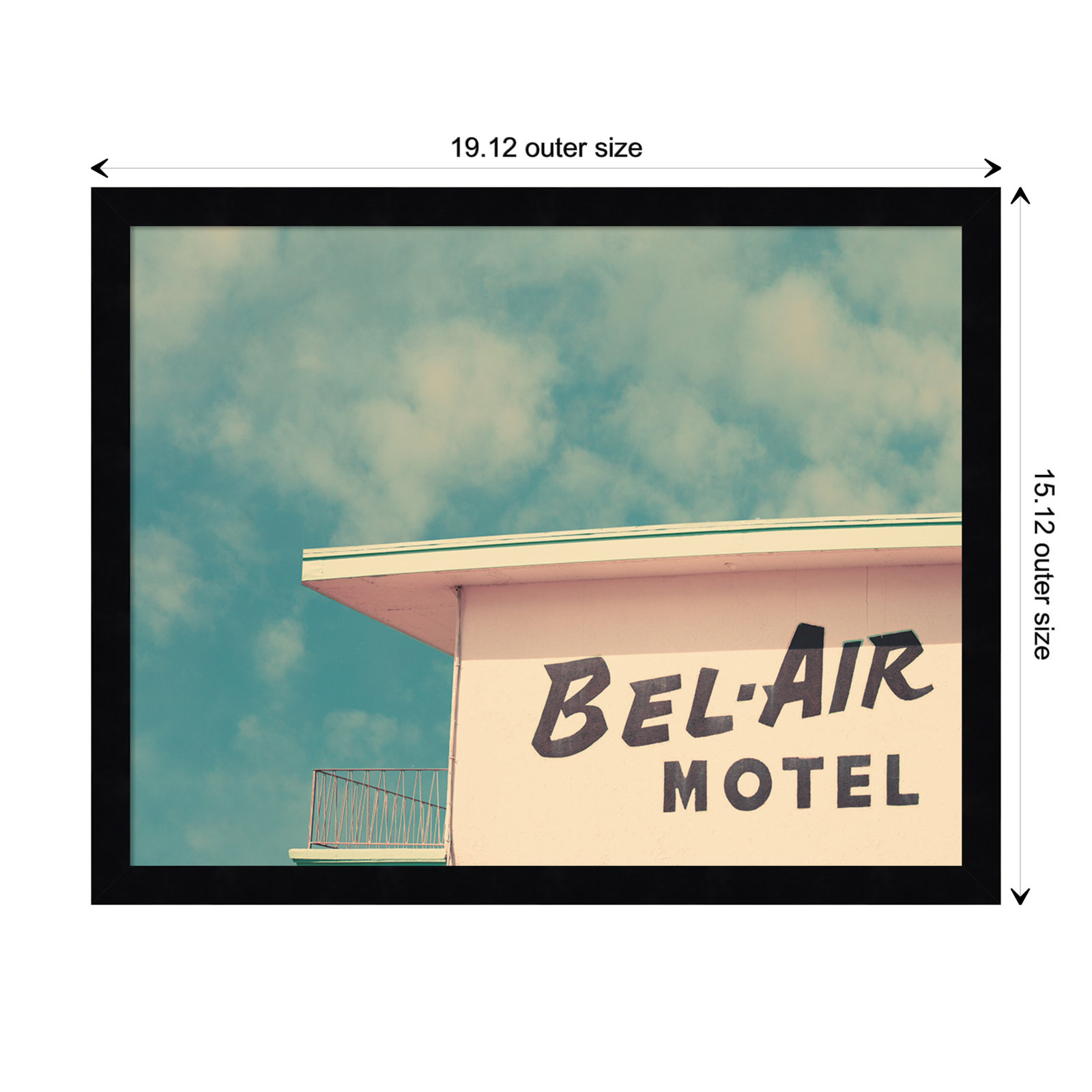 BelAir by Robert Cadloff, Black, 15.25" H x 19.25" W x 0.88" D