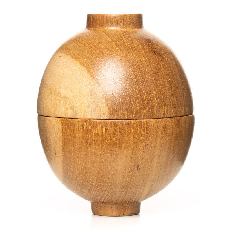 Bol en bois de teck miso avec couvercle Efrata