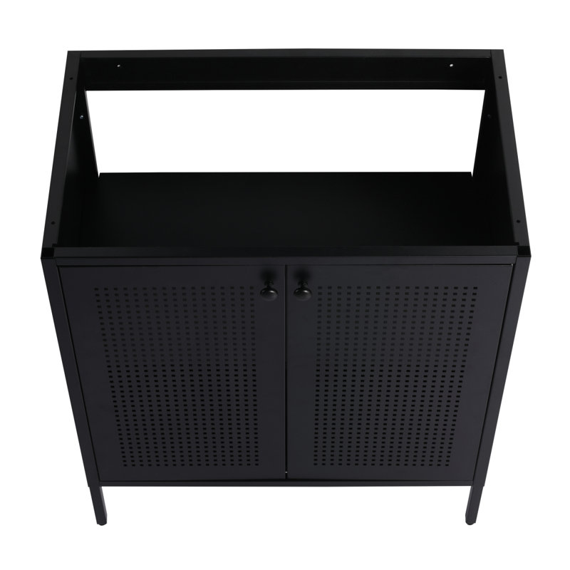 Meuble-lavabo de salle de bain autoportant 30 po (sans le lavabo supérieur) -BVB05730BK-1, Noir