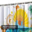 Rideau de douche à motif géométrique imperméable à l'eau avec 12 crochets-2096547206