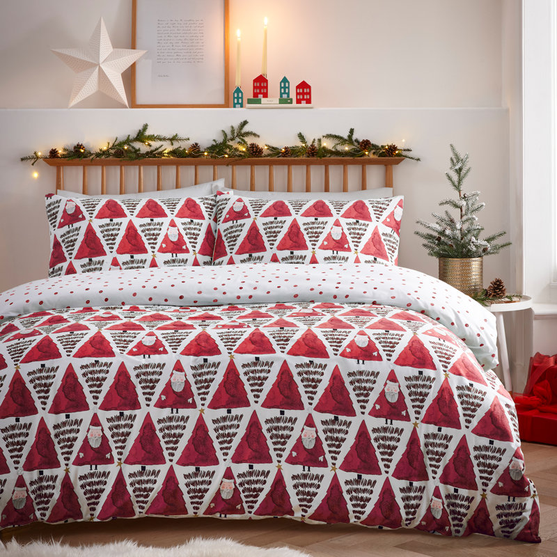 Cotton Blend Geometric Shapes Duvet Cover Set with Pillowcases, Small Single - 1 Standard Pillowcase