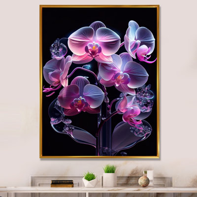 Blooming Orchid In Fluorescent Purple And Blue II " Blooming Orchid In Fluorescent Purple And Blue II "