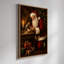 " Santa With Nativity Scene Traditional Christmas Decor Framed Print Wall Art "-2107585000-2107585007