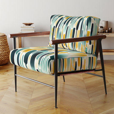 Chaise à accoudoirs rembourrée Green Adn