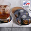 Paquet de 4 sous-verres ronds de minuit