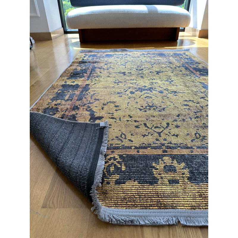 Tapis Nashayla avec envers antidérapant, Rectangle 3 pi 11 po x 6 pi 7 po