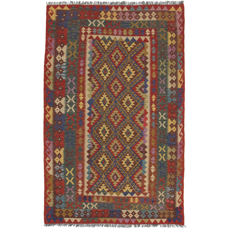 Geometric Wool Hand Woven 156cm X 244cm Area Rug
