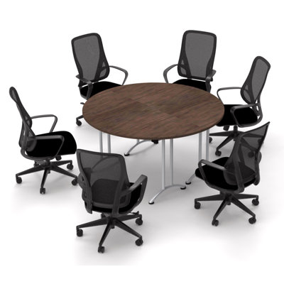 Hagar Circular Conference Table and Chair Set by Symple Stuff