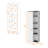 Contemporary Wood Kitchen Pantry In White And Black With Optimized Shelving 10-Shelf For An Organized Space-1872616302