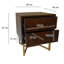 40cm W Metal Bedside Table