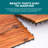Bliss Outdoors Hardwood 6-Slat Interlocking Wood Deck Tiles, Natural, Set of 10-123629433