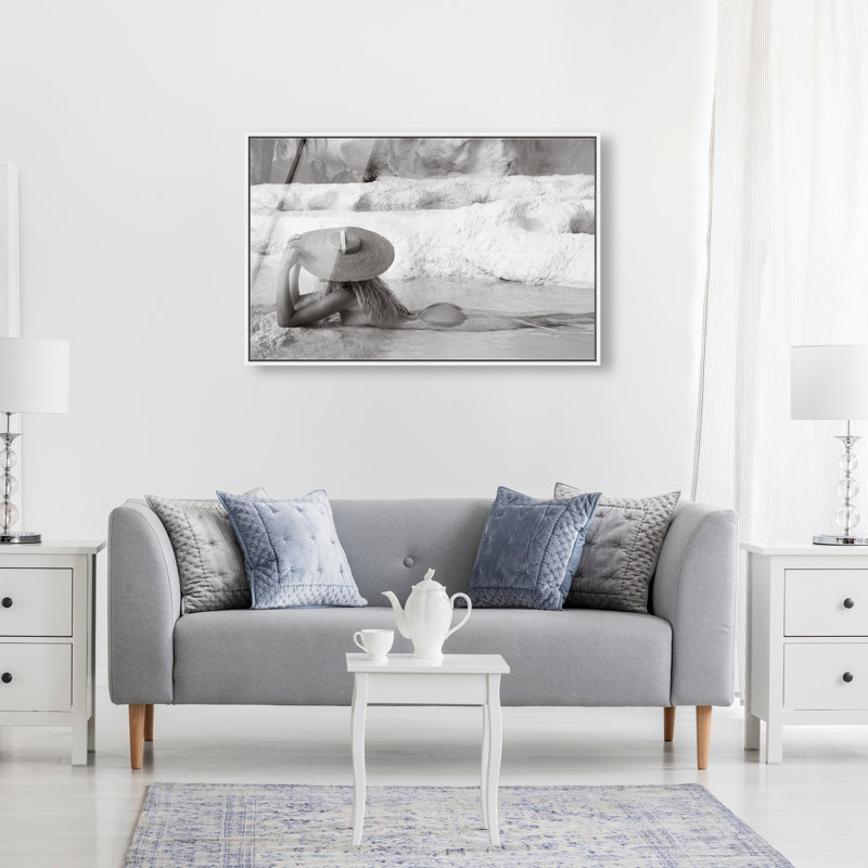 Soaking in Paradise BW II Canvas Fashion Print by Oliver Gal, 21"H x 31"W, White Frame