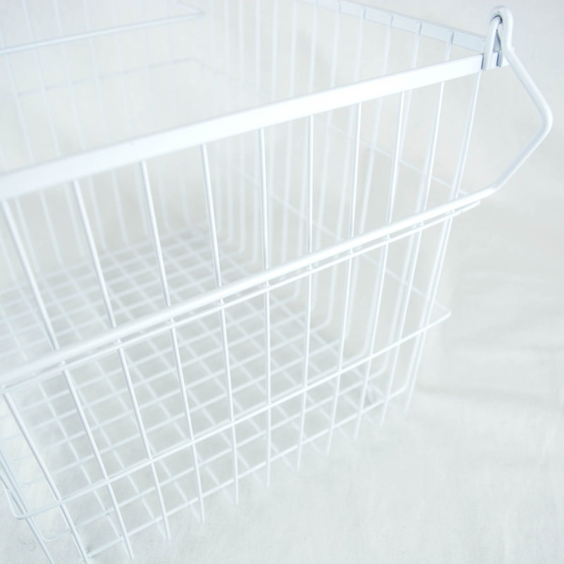 Panier en métal Ohagan, H 10,8 po x l 9,8 po x P 12,6 po, Blanc
