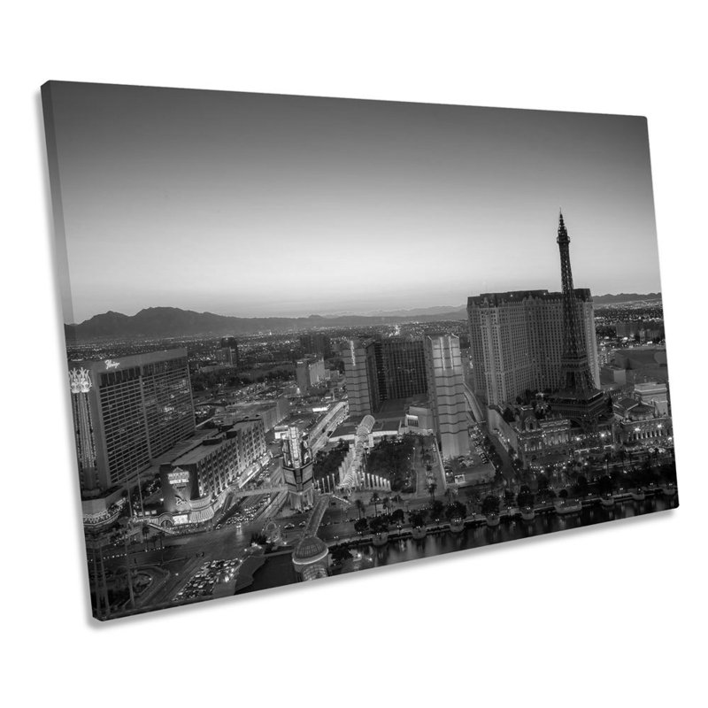 Las Vegas Strip Sunset Skyline - Wrapped Canvas Print, 30.5cm H x 45.7cm W x 2cm D