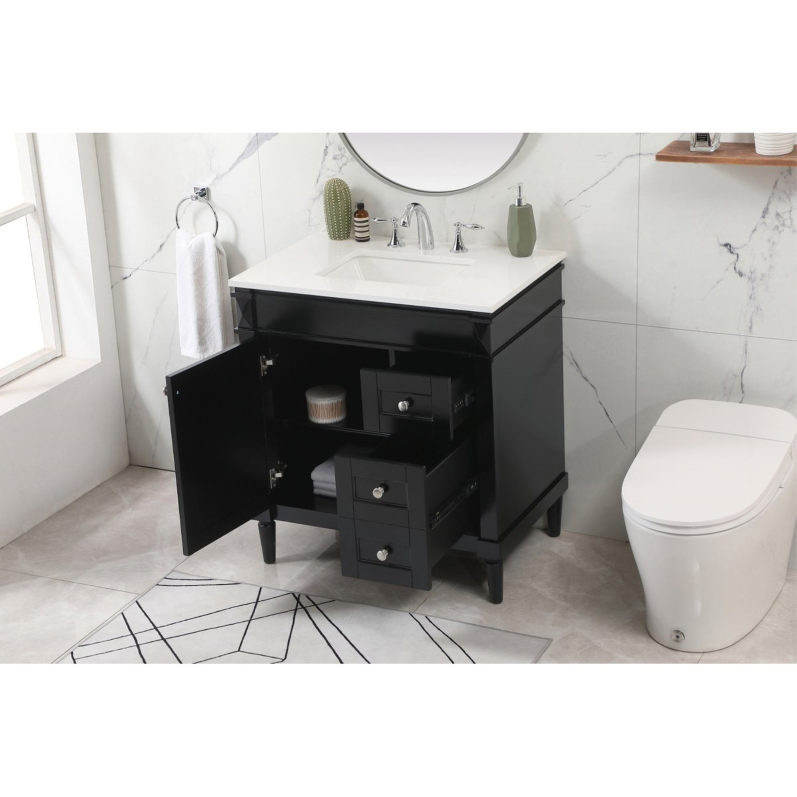 Readington 32'' Single Bathroom Vanity, Black