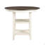 Ensemble de table de salle à manger 5 pièces avec tablettes intégrées et 4 chaises de hauteur comptoir-1545168583