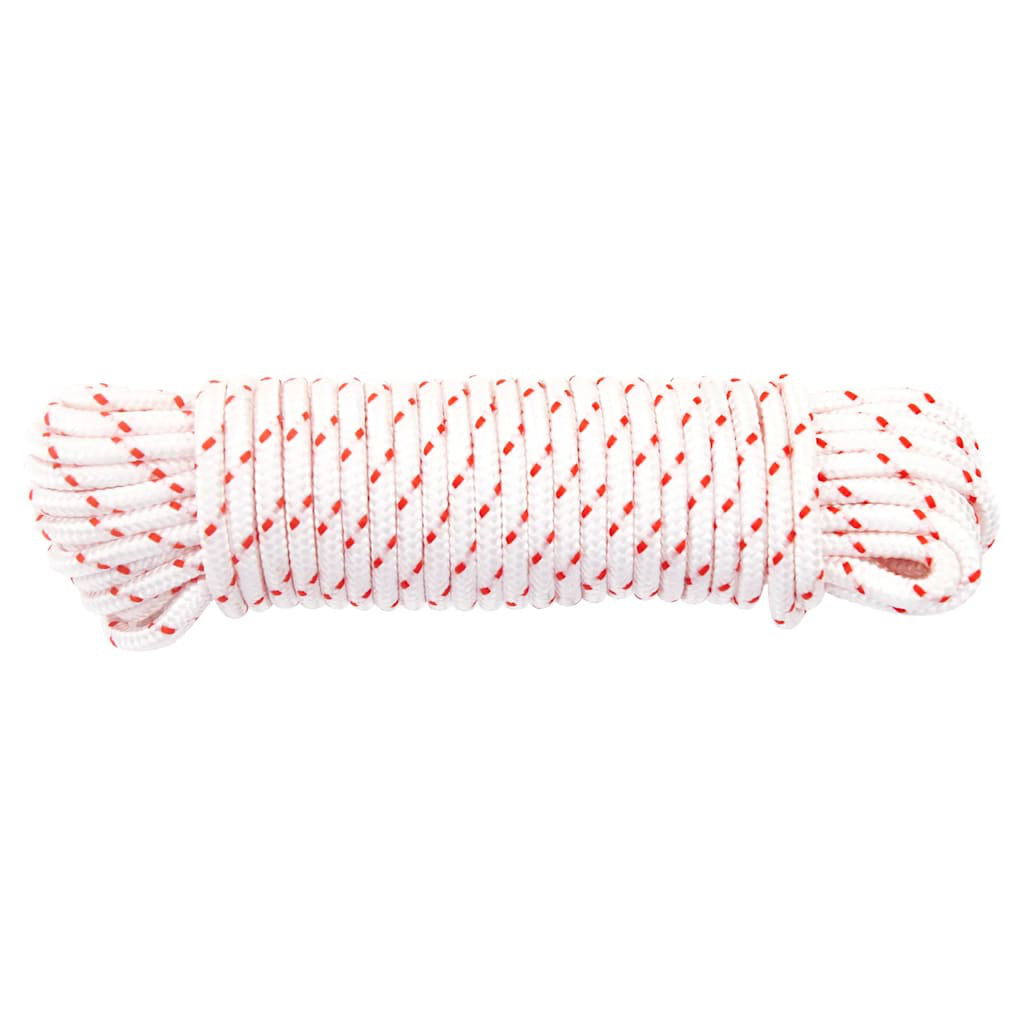 Vidaxl (4 Mm) Pull Starter Cord Recoil Pull Cord Starter Rope White And Red Nylon - Image 2