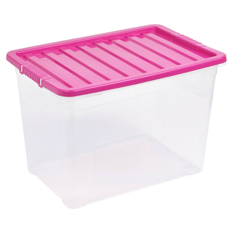 Symple Stuff Plastic Decorative Bin, Pink, 75 Litre