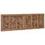 vidaXL Headboard Wall-mounted Natural Solid Teak Wood Bedroom Furniture Accent
