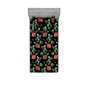Vert pistache, noir, rouge / floral