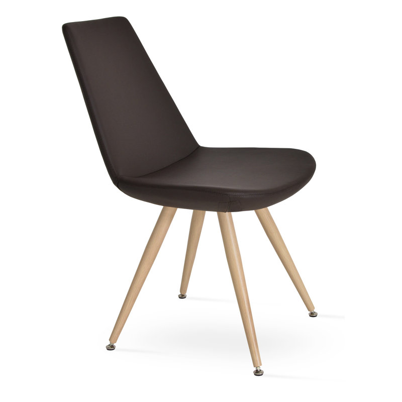 Chaise d'appoint large 19,5 po Eiffel, Placage naturel, acier