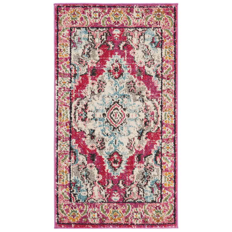 Almyra Oriental Area Rug, Rectangle 2'2" x 4', Pink/Multi