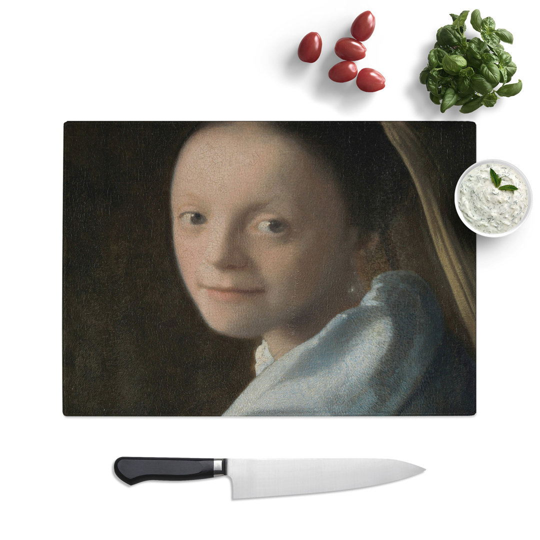 Study of a Young Woman by Johannes Vermeer Chopping Board