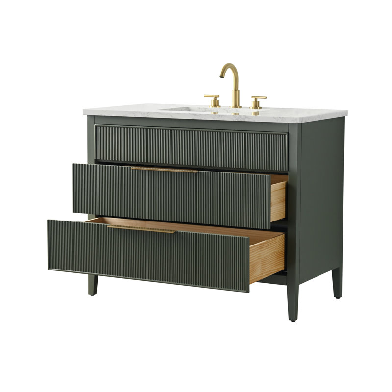 Emma 42" W Single Vanity, Vintage Green