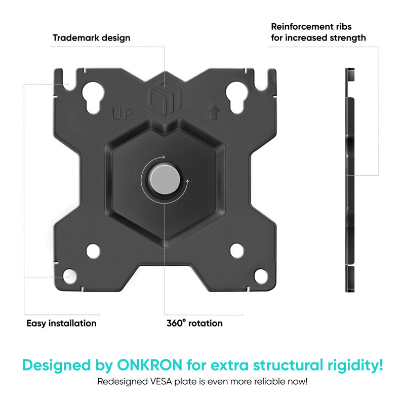 Black Full-Motion Gas Spring Monitor Desk Mount with Riser