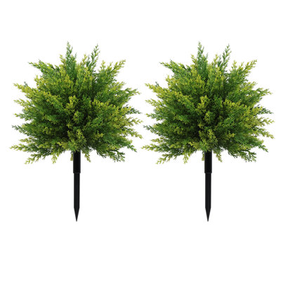 Arbres topiaires artificiels en cèdre de 60 cm avec piquet de sol