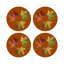 Autumn Leaves Rust Vegan Leather Round Coasters-1359544673