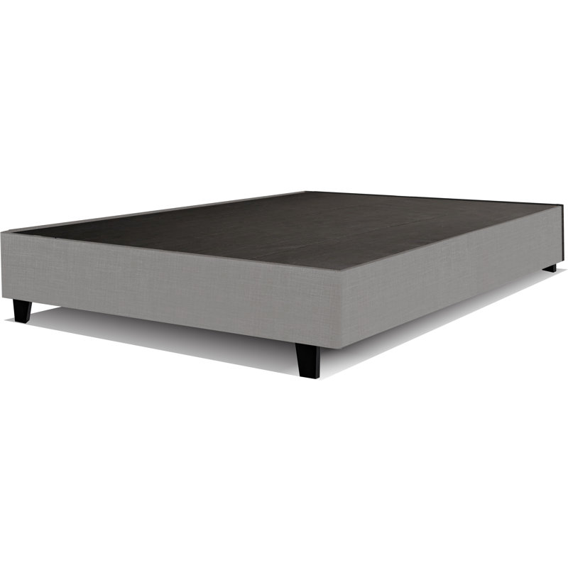 Lit plateforme tapissier 14 po Brin, Grand, Gris clair
