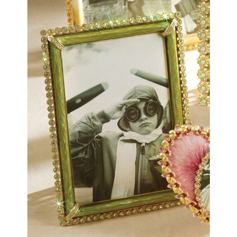 Metal Picture Frame, Green, 4" x 6"
