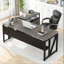 Bureau de direction et classeur latéral 2 pièces Lympsham-1713406910-1713406911