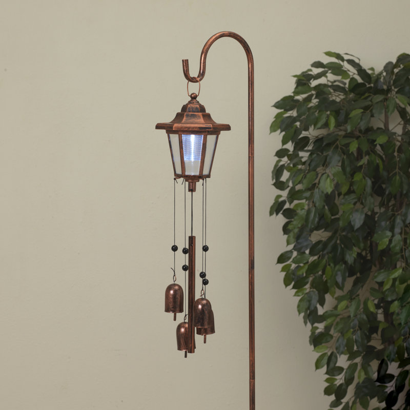 32 in H Solar Lighted Metal Lantern