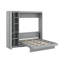Lit escamotable double avec garde-robe, tablettes et lumières DEL-1103385759