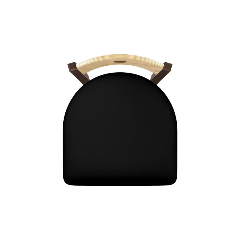 Chaise 630 Voltaire, Chêne Naturel, Vinyle - Vinyle noir, Bronze