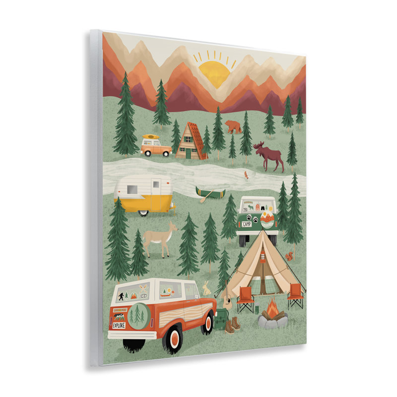 Superbe plaque murale pour terrain de camping, design par Jilly Jack Designs