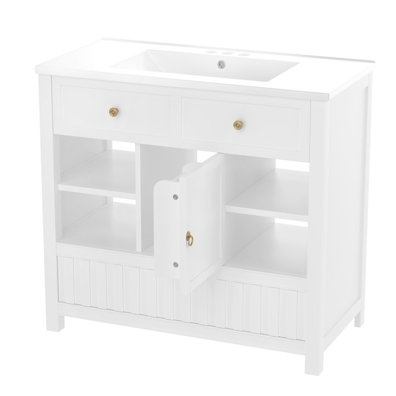Meuble-lavabo blanc 36 po