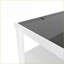 Table basse noire ovale en verre trempé pour le salon, facile à nettoyer et amp; Capacité durable de 220 lb