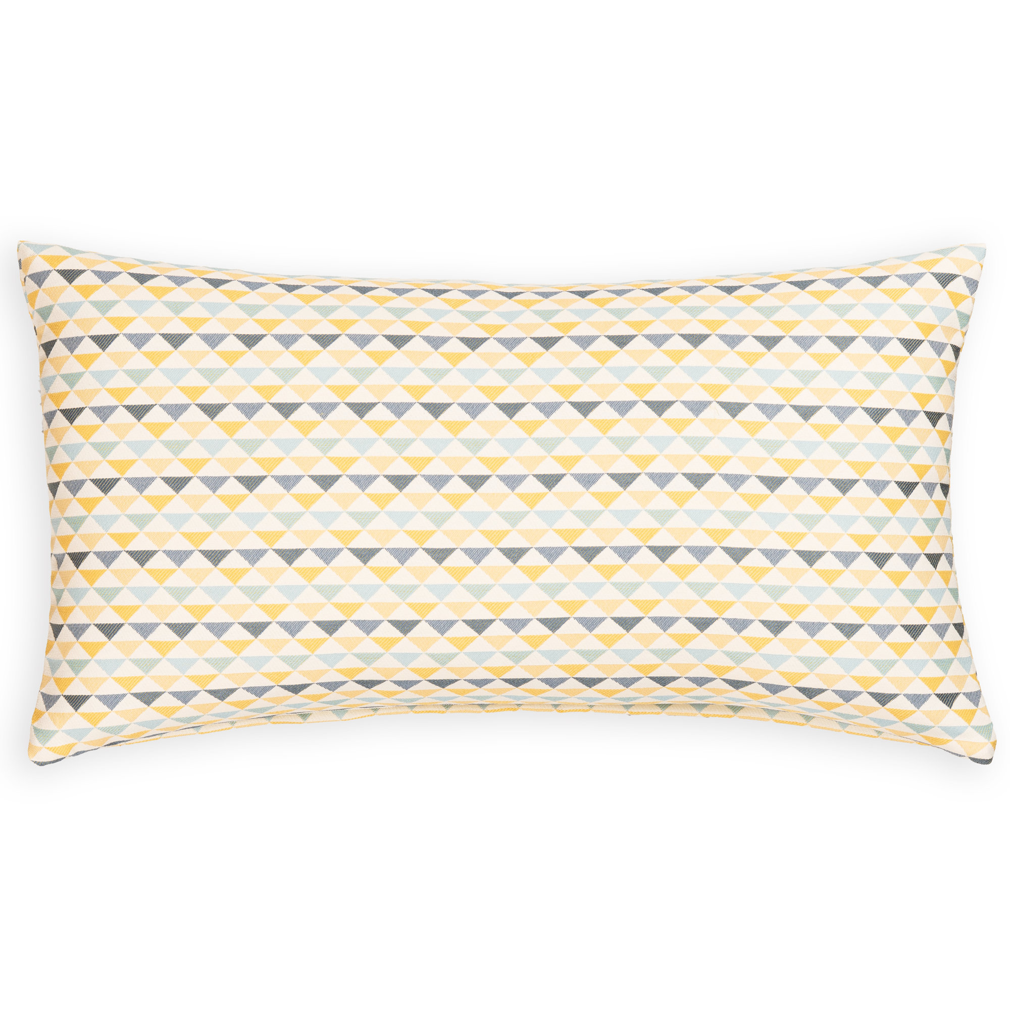 Mauna Geometric Indoor/Outdoor Throw Pillow, Rectangle 14"H x 36"W, Yellow