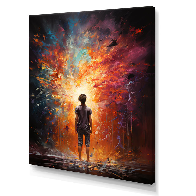 Médiation, sensibilisation transcendantale - Impression, H 44 po x l 34 po x P 1,5 po, Toile tendue